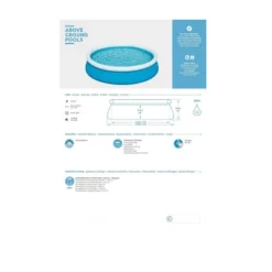 Pool Central 12ft Round Inflatable Easy Set Kids Swimming Pool With Filter Pump -Water Sports Equipment GUEST 053855e9 1239 4a2d bd21 d516fcc0412f