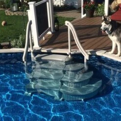 Confer CCXAG Gray 4-Step Above Ground Swimming Pool Grand Entry Steps Staircase -Water Sports Equipment GUEST 06b0947b ff03 4af8 95af 875f5820d469