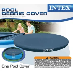 Intex Easy Set 8 Foot X 30 Inch Inflatable Round Above Ground Outdoor Backyard Swimming Pool With Protective Round Vinyl Pool Cover -Water Sports Equipment GUEST 06fc3a21 48a8 4af9 bcb1 7706aa846c75
