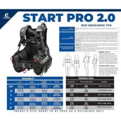 Cressi Start Pro 2.0 Jacket Style Scuba Diving BCD Ideal For Beginners With Quick-Release Weight Integrated Pockets Black/Red -Water Sports Equipment GUEST 093c8614 fbb1 4305 bbac d0c9b9a5551c