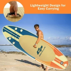 Costway 10.5ft Or 11ft Inflatable Stand Up Paddle Board Surfboard With Bag Aluminum Paddle Pump -Water Sports Equipment GUEST 0a949a0e 539d 4ff5 bbde 0f793094589b