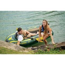 Intex Seahawk Inflatable Floating Boat Raft Set With Oars & Air Pump -Water Sports Equipment GUEST 0b4974d3 c68c 4c89 b11b c6bca9b66453