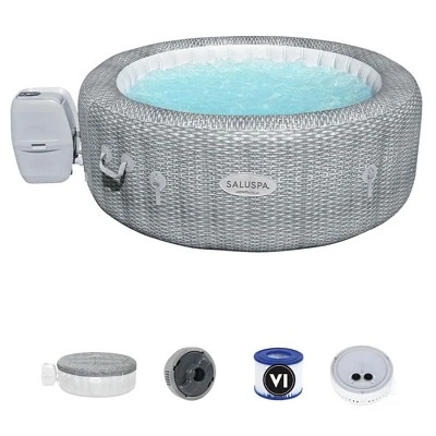 Bestway SaluSpa AirJet Inflatable 6 Person Honolulu Hot Tub Spa And Intex PureSpa Battery Powered Multi-Colored LED Spa Light 1 Bestway SaluSpa AirJet Inflatable 6 Person Honolulu Hot Tub Spa And Intex PureSpa Battery Powered Multi-Colored LED Spa Light