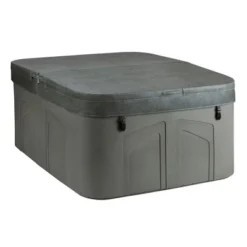 Life Smart 4 Person Plug And Play Thermal Friction Heating Square Hot Tub Spa With 13 Jets, Cover, And Multi Color LED Lighting System, Taupe -Water Sports Equipment GUEST 20a13239 b431 4473 b752 010bded2dca5