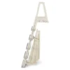 Confer 6000X 46"-56" Heavy Duty Adjustable Above Ground Swimming Pool Ladder With Built-In Safety Features - Beige/Gray