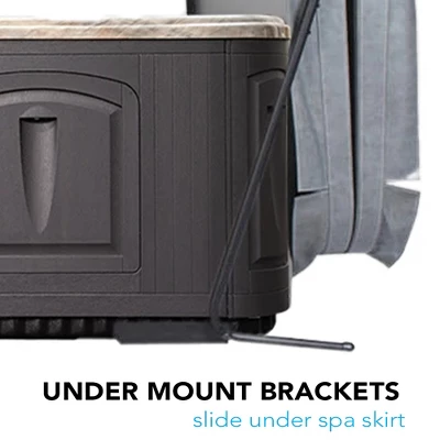 Puri Tech Rock Undermount Spa Cover Lift Removal System Bracket - Black 1 Puri Tech Rock Undermount Spa Cover Lift Removal System Bracket - Black