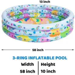SLOOSH - 58'' Unicorn W/ Cloud Inflatable Kiddie Pool