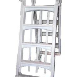 Vinyl Works SLA A-Frame Adjustable 48-56 Inch Above Ground Pool Ladder, White -Water Sports Equipment GUEST 35289c8a e105 4863 9399 530330abab93