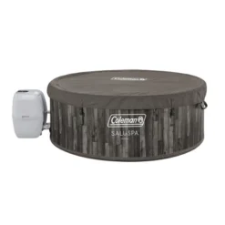 Bestway Coleman Napa AirJet 5 To 7 Person Inflatable Hot Tub Round Portable Outdoor Spa With 180 AirJets And EnergySense Energy Saving Cover, Brown -Water Sports Equipment GUEST 39bb3edb 876a 475b 8b29 08dd34a03040