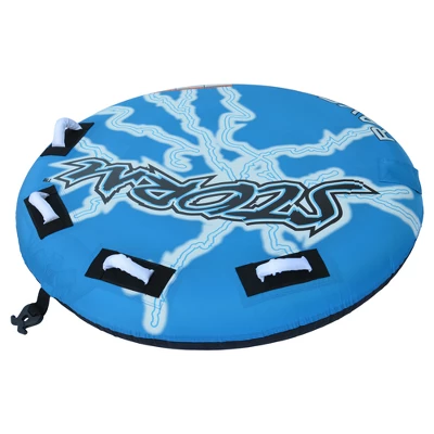 RAVE Sports Storm 2-Rider Boat Towable Tube - Blue 1 RAVE Sports Storm 2-Rider Boat Towable Tube - Blue