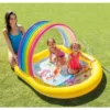 Intex 57156EP 22-Gallon Inflatable Outdoor Rainbow Arch Kids Spray Swimming Pool For Toddlers Ages 2 & Up