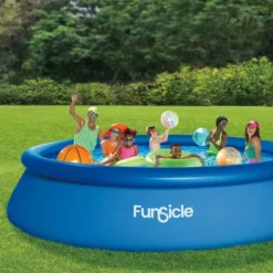 Funsicle 15' X 36" QuickSet Inflatable Ring Top Outdoor Above Ground Pool W/Pump