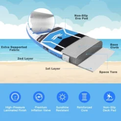 Costway 10'5'' Inflatable Stand Up Paddle Board SUP With Carrying Bag Aluminum Paddle 13 Costway 10'5'' Inflatable Stand Up Paddle Board SUP With Carrying Bag Aluminum Paddle -Water Sports Equipment GUEST 49be71d4 9d27 47a0 9591 dfb2fa4f2354