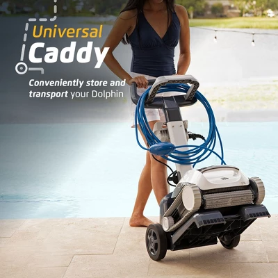 Dolphin E10 Robotic Pool Vacuum Cleaner With Universal Caddy For Pool Cleaning 1 Dolphin E10 Robotic Pool Vacuum Cleaner With Universal Caddy For Pool Cleaning