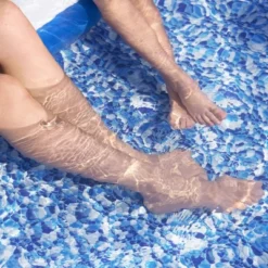 H2OGO! Splash Paradise Outdoor Inflatable Family Swimming Pool With Mosaic Print Floor, Headrests, And Cup Holders, Blue -Water Sports Equipment GUEST 4e170edc bafe 4e1a 813f 14a77724cd0b