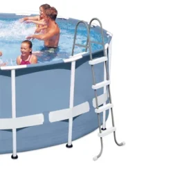 Intex Steel Frame Above Ground Pool Ladder & Intex 15 Ft Above Ground Pool Cover -Water Sports Equipment GUEST 4ee4e103 e441 4632 943b b755ce66a00b