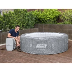 Coleman Sicily SaluSpa Inflatable Round Outdoor Hot Tub Spa With 180 Soothing AirJets, Filter Cartridge, And Insulated Cover -Water Sports Equipment GUEST 4f39fe1b 08e0 4826 8bf1 cf8a1303a440