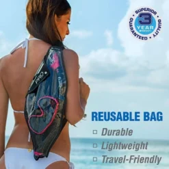 Tusa Serene Adult Mirror Black Series Mask And Snorkel Combo -Water Sports Equipment GUEST 53b422ff 23ac 48f9 b171 f64d779153e9