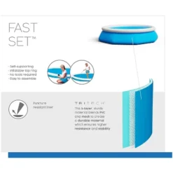 Pool Central 8ft Round Inflatable Easy Set Kids Swimming Pool With Filter Pump -Water Sports Equipment GUEST 5424005a 9f14 41ad be86 3a4e6f8cd140