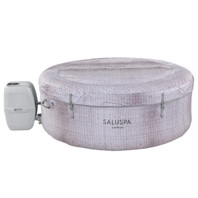Bestway Cancun SaluSpa Inflatable Round Hot Tub Spa With 120 AirJets & EnergySense Waterproof Round Thermal Protective Spa Cover, Gray 4 Bestway Cancun SaluSpa Inflatable Round Hot Tub Spa With 120 AirJets & EnergySense Waterproof Round Thermal Protective Spa Cover, Gray - Image 4