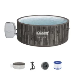 Coleman Sicily SaluSpa Inflatable Round Outdoor Hot Tub Spa With 180 Soothing AirJets, Filter Cartridge, And Insulated Cover -Water Sports Equipment GUEST 5932a69a b92a 4896 bcf7 d72c504b5eb2