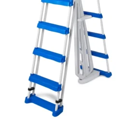 Swimline 5-Step A-Frame Above Ground Entry/Exit Pool Ladder With Handrails And Safety Barrier For 48" To 52" Tall Pool Height -Water Sports Equipment GUEST 5e5ced71 2f78 4123 8c97 92d7fc766908
