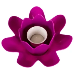 Swimline Swim Central 7.5" Magenta Hydro Tools Pool Or Spa Floating Flower Candle Light
