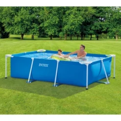 Intex 8.5ft X 26in Rectangular Frame Above Ground Quick Easy Set Up Backyard Outdoor Swimming Pool With Drain Plug For Ages 6 And Up, Blue -Water Sports Equipment GUEST 64deb7c8 ec50 483e 83e5 9521c02a06e2