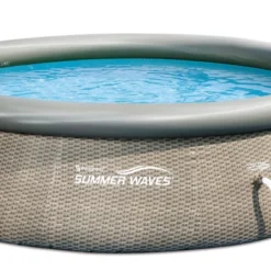 Summer Waves P10012362 Quick Set 12ft X 36in Outdoor Round Ring Inflatable Above Ground Swimming Pool With Filter Pump & Filter Cartridge -Water Sports Equipment GUEST 68cfb341 ba0b 4a86 974a cdfd66b3b9a2