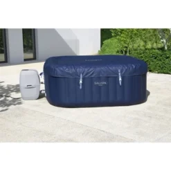 Bestway Hawaii SaluSpa 6 Person Inflatable Square Outdoor Hot Tub With 114 Soothing AirJets, Filter Cartridges, Pump, And Insulated Cover, Blue 8 Bestway Hawaii SaluSpa 6 Person Inflatable Square Outdoor Hot Tub With 114 Soothing AirJets, Filter Cartridges, Pump, And Insulated Cover, Blue -Water Sports Equipment GUEST 68f9c99f a55b 4aee 8f04 685754e30ec9