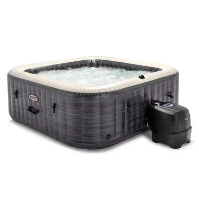 Intex 28451EP PureSpa Plus Greystone Inflatable Square Hot Tub Spa, 94 X 28", With Type S1 Easy Set Pool Filter Replacement Cartridges (6 Filters) 1 Intex 28451EP PureSpa Plus Greystone Inflatable Square Hot Tub Spa, 94 X 28", With Type S1 Easy Set Pool Filter Replacement Cartridges (6 Filters)