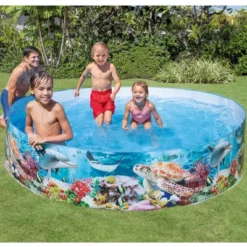 Intex Deep Sea Blue 8 Feet X 18 Inch SnapSet Instant Round Above Ground Swimming Kiddie Pool For Kids Ages 3 Years And Up -Water Sports Equipment GUEST 6f7ea632 8524 4228 8ae6 445523ab7cc1