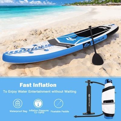 Costway 10'5'' Inflatable Stand Up Paddle Board SUP With Carrying Bag Aluminum Paddle 4 Costway 10'5'' Inflatable Stand Up Paddle Board SUP With Carrying Bag Aluminum Paddle - Image 4