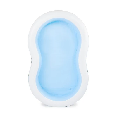 Intex 8.5ft X 5.25ft X 18in Swim Center Paradise Seaside Inflatable Kiddie Pool With Drain Plug For Quick And Easy Clean Up 2 Intex 8.5ft X 5.25ft X 18in Swim Center Paradise Seaside Inflatable Kiddie Pool With Drain Plug For Quick And Easy Clean Up - Image 2