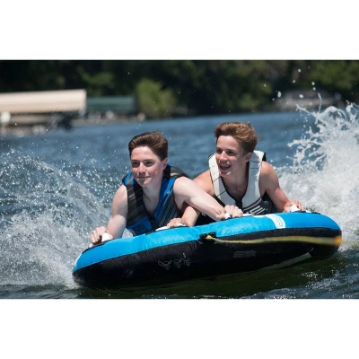 RAVE Sports Storm 2-Rider Boat Towable Tube - Blue 4 RAVE Sports Storm 2-Rider Boat Towable Tube - Blue - Image 4