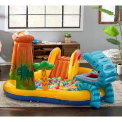 Intex 120V Electric Air Pump & Intex Inflatable Dinosaur Play Center Kids Pool -Water Sports Equipment GUEST 787de639 97df 427a 9010 5e5283cf47aa