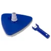Pool Central Triangular Weighted Swimming Pool Vacuum Head With Swivel Cuff 10.5" - Blue/White