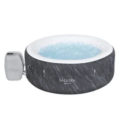 Bestway SaluSpa Boracay AirJet 2 To 4 Person Inflatable Hot Tub Round Portable Outdoor Spa With 120 Soothing AirJets, App Control, And Cover, Gray -Water Sports Equipment GUEST 828079b7 390b 4211 b900 78a9c6d2bffa