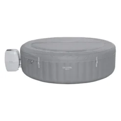 Bestway 6-8 Person Inflatable Round Outdoor Hot Tub Grenada SaluSpa With 190 Soothing AirJets, Filter Cartridge, Pump, And Insulated Cover - Gray -Water Sports Equipment GUEST 899daa09 1def 43a9 b6b6 060166e4647e