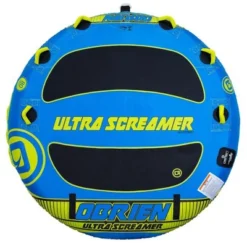 O'Brien 2211506 Ultra Screamer Deck Series Inflatable 3 Person 80-Inch Water Sports Towable Tube For Boating With Quick Connect Tow Hook