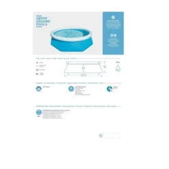 Pool Central 8ft Round Inflatable Easy Set Kids Swimming Pool With Filter Pump -Water Sports Equipment GUEST 92eb1c9c f22d 47cc 86a6 49dfbe6356f3