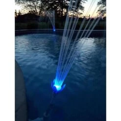 Magic Pool Fountain Water Powered Swimming Accessory Sprinkler Aerates With Color Changing LED Light Bulb For Use With 1.5 Inch Outlets (2 Pack) -Water Sports Equipment GUEST 95a604a7 ceeb 47d6 a2ca 33316ba728b3