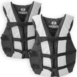 Hardcore Water Sports Hardcore Life Jacket 2 Pack Paddle Vest For Adults; Coast Guard Approved Type III PFD Life Vest Flotation Device; Jet Ski, Wakeb -Water Sports Equipment GUEST 96cc671c bf02 4706 b8e2 419110127123