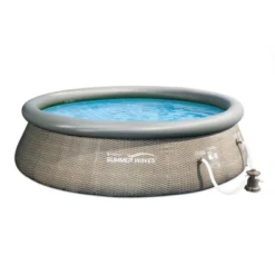 Summer Waves P10012362 Quick Set 12ft X 36in Outdoor Round Ring Inflatable Above Ground Swimming Pool With Filter Pump & Filter Cartridge -Water Sports Equipment GUEST 9bc35927 30b2 439e a0aa 31e0e467ad86
