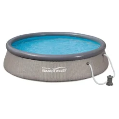 Summer Waves P10012362 Quick Set 12ft X 36in Outdoor Round Ring Inflatable Above Ground Swimming Pool With Filter Pump & Filter Cartridge -Water Sports Equipment GUEST 9c8d7f89 e8de 42e1 87ed 743bcdd8afe6