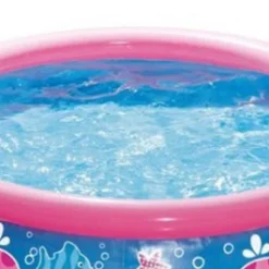 Summer Waves P1000515B167 Quick Set 5ft X 15in Round Inflatable Ring Backyard Kids Toddler Kiddie Swimming Splash Wading Pool, Pink Whale Print -Water Sports Equipment GUEST 9d87ce95 bdcc 4784 8470 b632b7bb3ccf