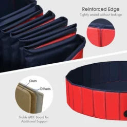 Costway 55'' Foldable Dog Pet Pool Kiddie Bathing Tub Indoor Outdoor Leakproof Portable -Water Sports Equipment GUEST 9e29d2ca 667c 49cf b813 fdbf1e0d04d1