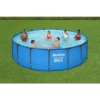 Bestway Steel Pro 15 Foot X 48 Inch Round Steel Frame Above Ground Outdoor Swimming Pool For Home Backyards, Blue (Pool Only)