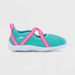 Speedo Toddler Girls' Mary Jane Water Shoes - Turquoise/Pink