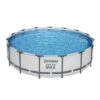 Bestway Steel Pro Max 15' X 42" Outdoor Round Frame Above Ground Swimming Pool With 1000 GPH Filter Pump, Ladder, And Cleaning Kit - Blue (56687E)